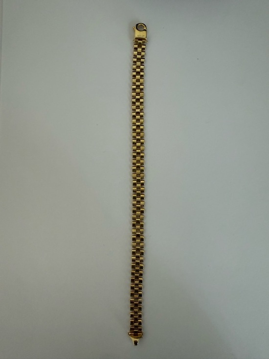 None Other - Gold Tone Link Bracelet- Rolex band